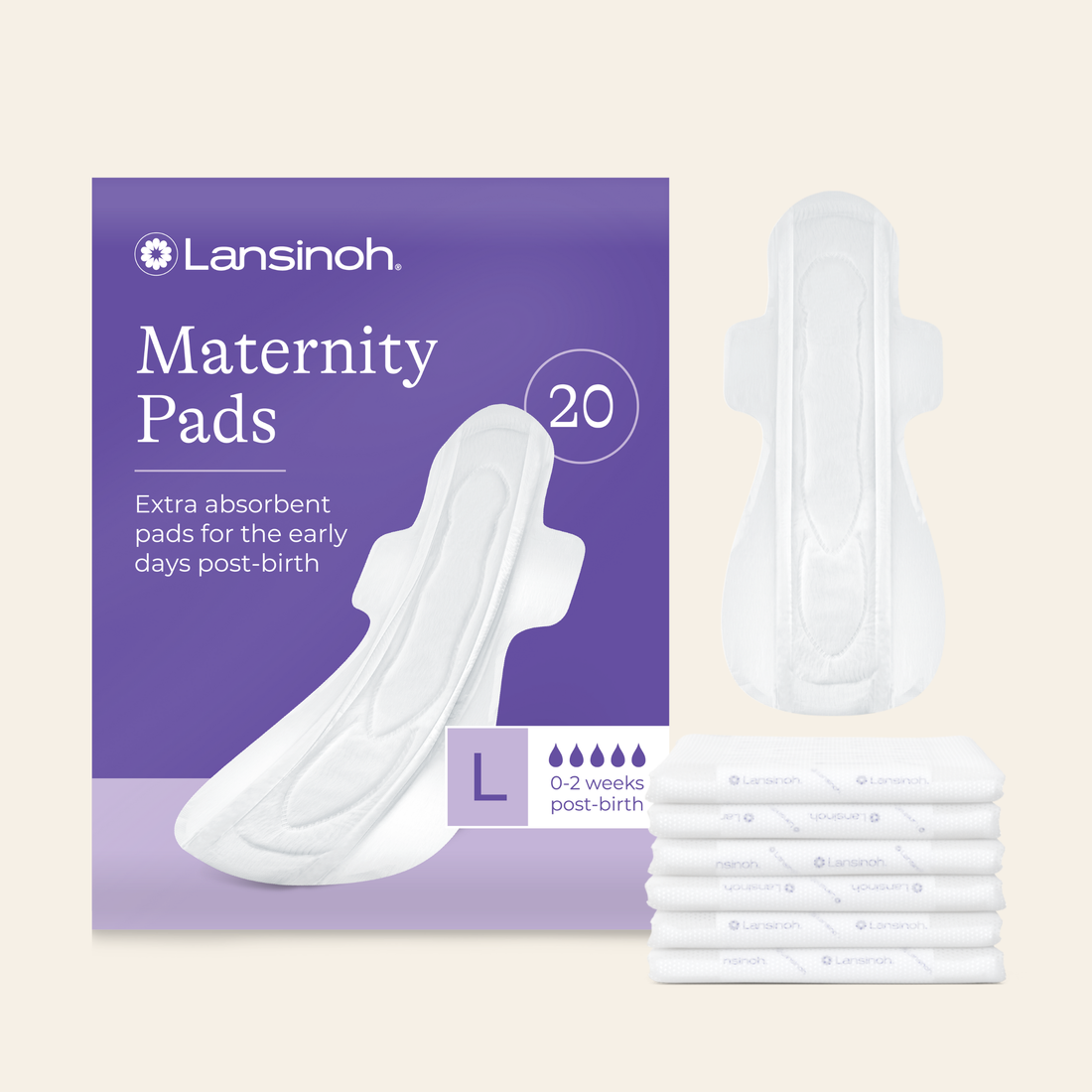 Extra Absorbent Maternity Pads: 0-2 weeks post-birth
