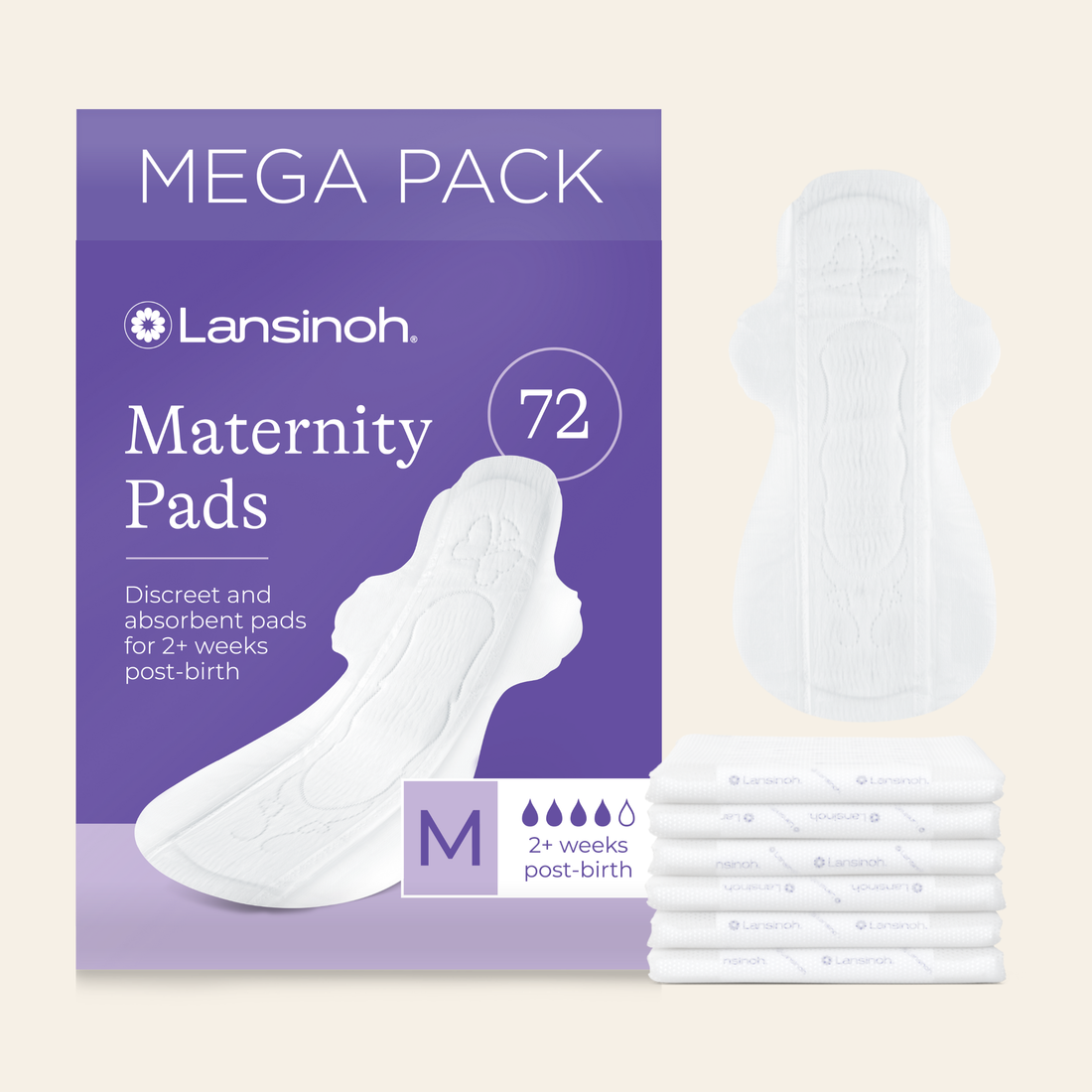 Discreet & Absorbent Maternity Pads: 2+ weeks post-birth