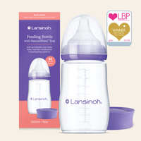 Pack of Baby Feeding Bottles 240ml with NaturalWave® Teat