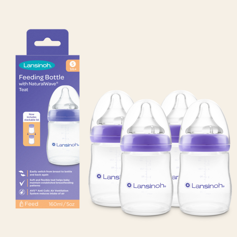 Lansinoh MOmma Plastic Bottle with NaturalWave Medium Flow Teat 240ml -  Mother & Baby from Pharmeden UK