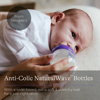 Pack of Feeding Bottles 60ml with NaturalWave® Teat