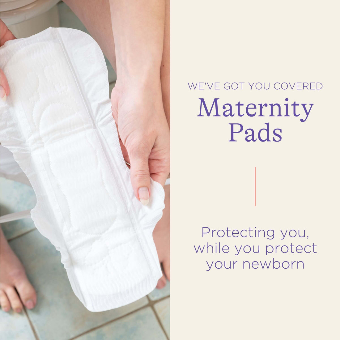 Discreet & Absorbent Maternity Pads: 2+ weeks post-birth